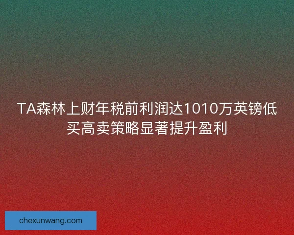 TA森林上财年税前利润达1010万英镑低买高卖策略显著提升盈利
